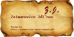 Zelmanovics János névjegykártya